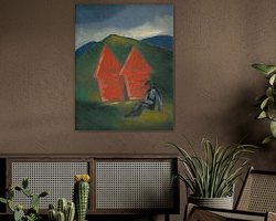 Voorbeeld van het werk in een kamer