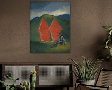 Voorbeeld van het werk in een kamer