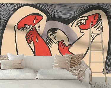 Voorbeeld van het werk in een kamer