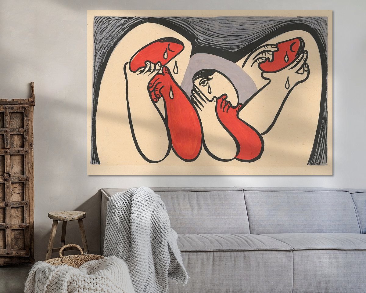 Voorbeeld van het werk in een kamer