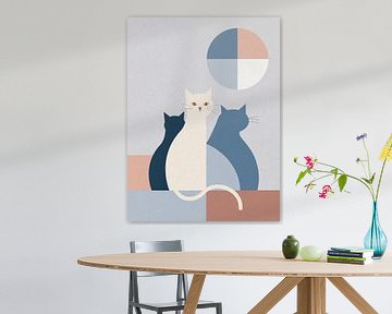 Dreiklang der Stille – Die Katzen von Mixed media vector arts