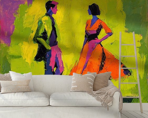 Voorbeeld van het werk in een kamer