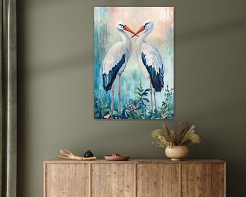 Oiseaux joyeux | Deux oiseaux dans le jardin
