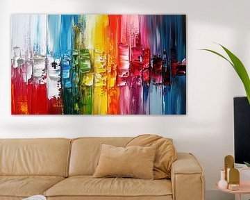 Abstracte rij van kleuren panorama van TheXclusive Art