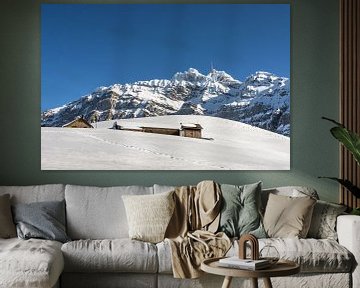 Winter landscape in the Swiss Alps on the Säntis by Conny Pokorny