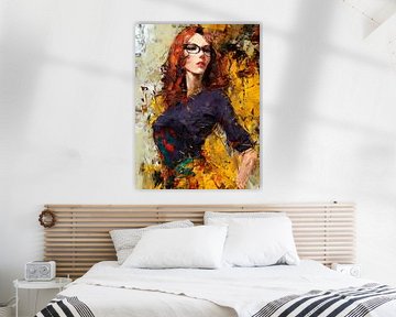 Portrait d'une rousse sûre d'elle sur Frank Heinz