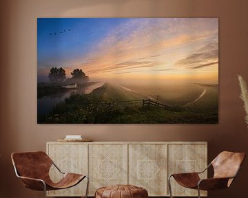 Views over the misty Berk Lake