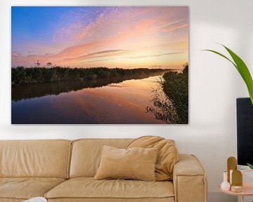The sky reflects in the ring canal