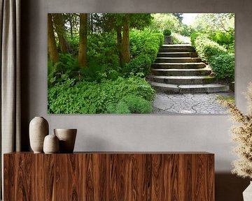 A garden path in summer by Claude Laprise
