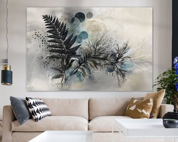 In Balance - Abstract Botanical Geometric Painting by Joriali Abstract
