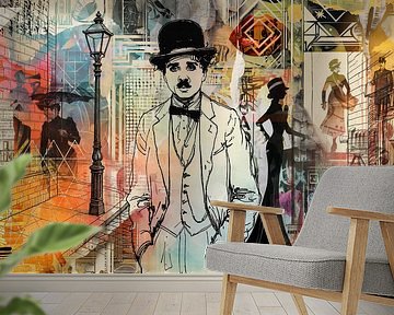 Charlie Chaplin in der Collage