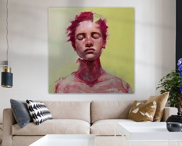 Ausdrucksstarkes, farbenfrohes und androgynes Porträt von Ron van Vliet
