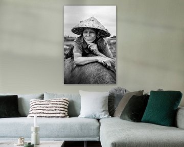 Portrait of a farmer by Karsten Glasbergen