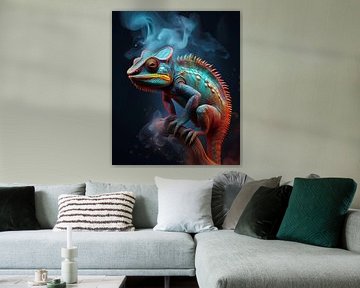 Chameleon in smoke AI