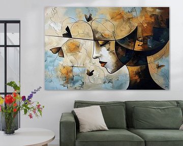 Serene Vrouw met Vlinders van Kunst Kriebels