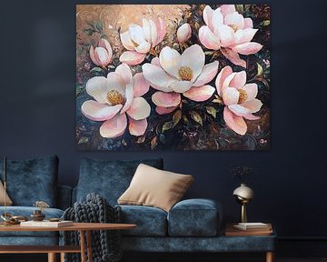 Pink Magnolia's by Wonderful Art