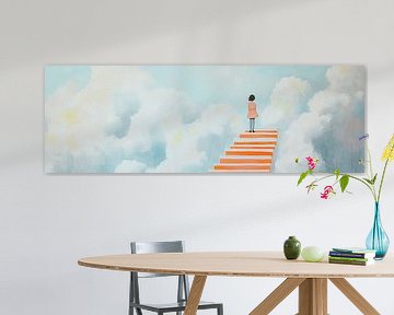 Dromerig Meisje in Lucht van Blikvanger Schilderijen