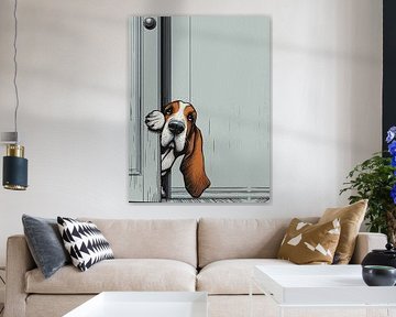Bezaubernde Basset Hound Hund Wandkunst