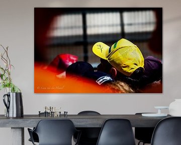 Casquette Ayrton Senna sur Liam Van den heuvel