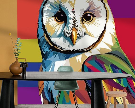 Voorbeeld van het werk in een kamer