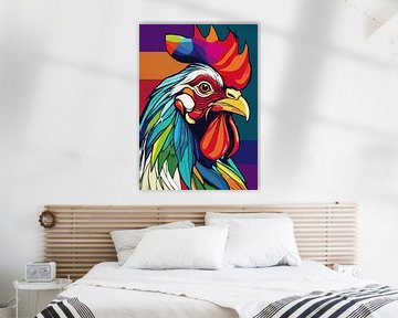 Gallische Haan Pop Art van MIROKKU