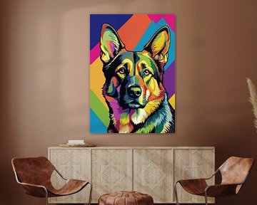 German Shepherd Dog Pop Art by MIROKKU