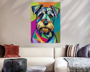 Miniature Schnauzer Dog Pop Art by MIROKKU