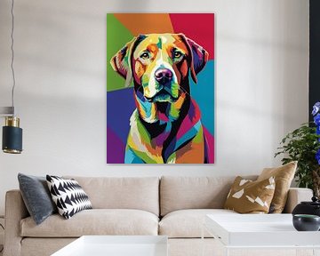 Labrador Retriever Dog Pop Art by MIROKKU