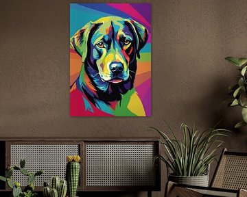 Labrador Retriever Dog Pop Art by MIROKKU