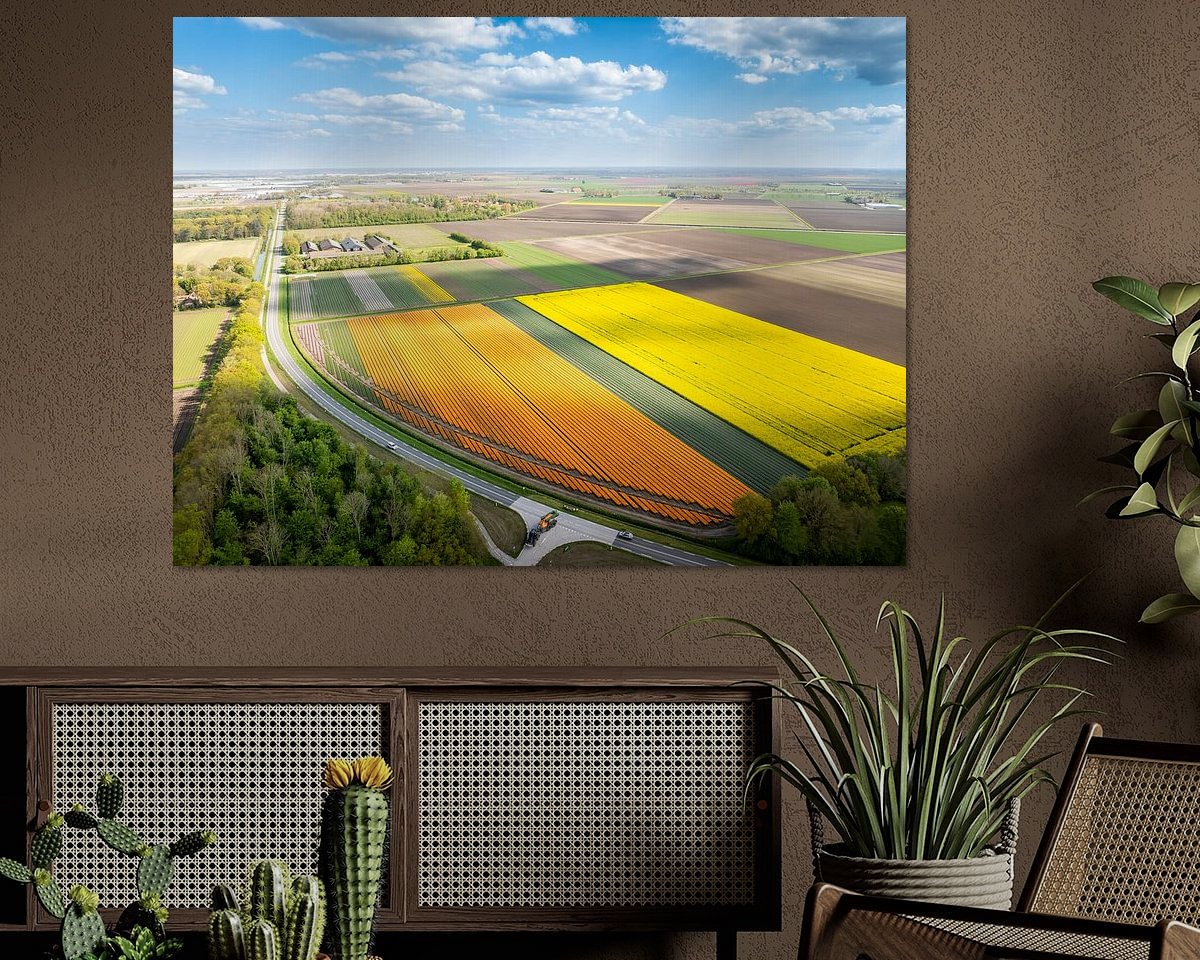 Voorbeeld van het werk in een kamer