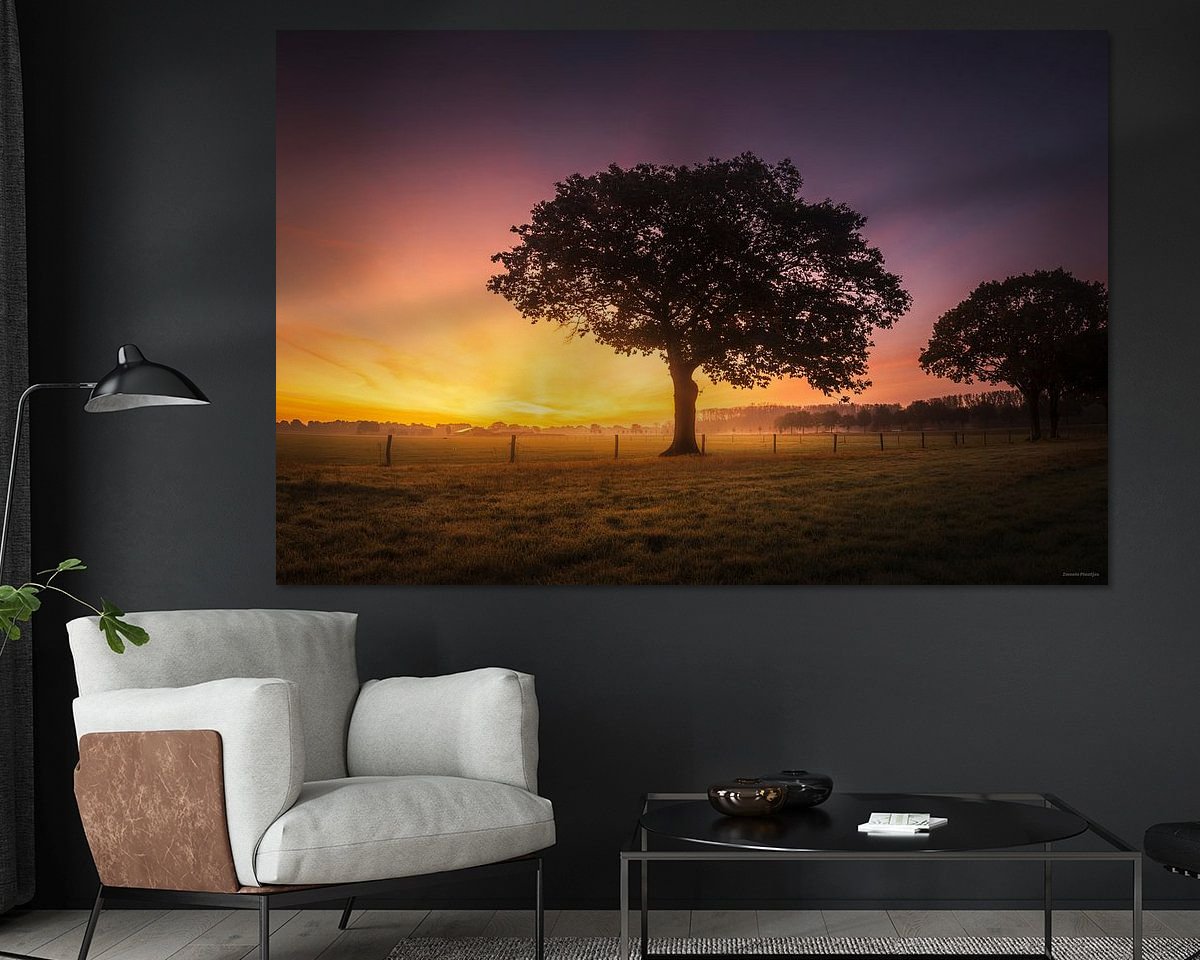 Voorbeeld van het werk in een kamer