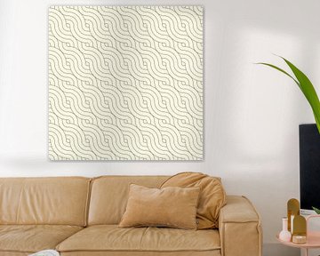 Minimalistisch geometrisch patroon in grijs en wit van Abstract Minimalist Art