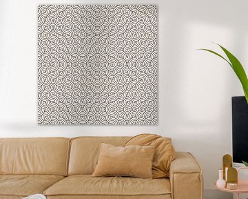 Art zen. Motif géométrique dans des couleurs neutres. sur Art minimaliste abstrait