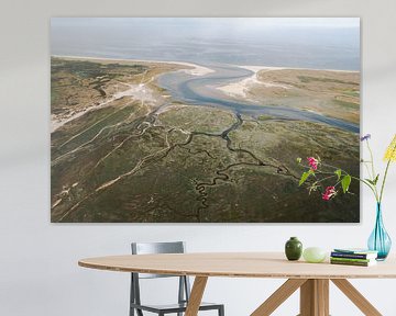 Uitzicht op De Slufter en Noordzee van Visuals by Justin