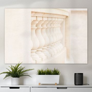 White stone railing on historic property