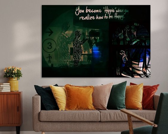 Voorbeeld van het werk in een kamer