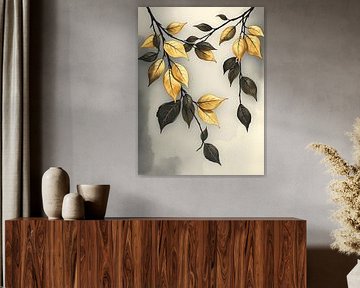 Botanical yellow leaves