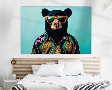 Stylish bear with sunglasses by Art & Soul Creations
