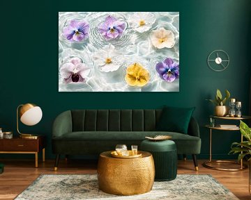 Fleurs sur l'eau avec détails sur Art & Soul Creations