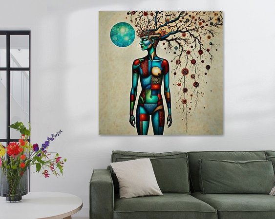 Voorbeeld van het werk in een kamer