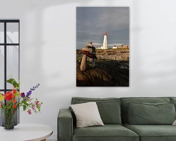 Vue du phare en fin de journée sur Claude Laprise