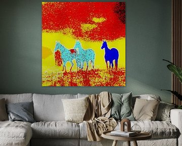 Gekleurde paarden