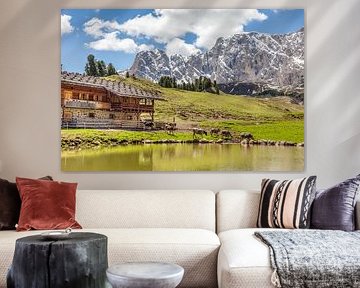 The Mahlknechthütte on the Seiser Alm, South Tyrol