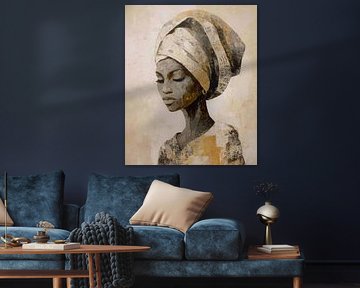 Waardige Stilte – Portret in Goud en Traditie