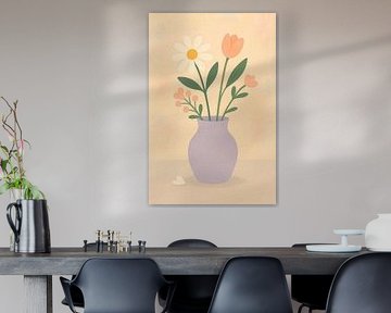 Flower vase in Soft Pastel by Ainoeska