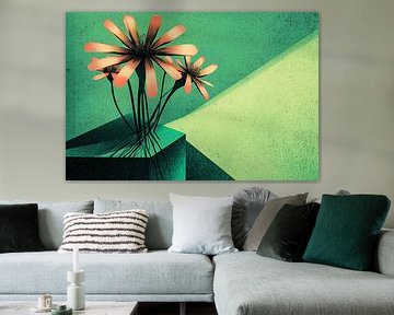 Surreal flowers in modern style by Art & Soul Creations