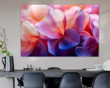 Bunte Blütenblätter in Großaufnahme von Art & Soul Creations