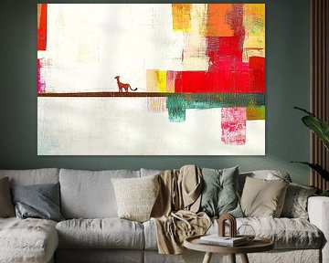 Abstraktes Kunstwerk mit Gepard von Art & Soul Creations