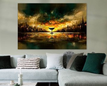Glass in city sunset by Art & Soul Creations