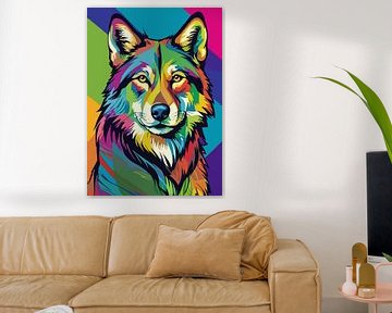 Wolf Pop Art-stijl van MIROKKU